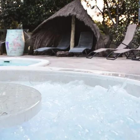 La yourte de Nîmes, sauna, spa , jacuzzi piscine et aire de jeux privatif 3* Caveirac