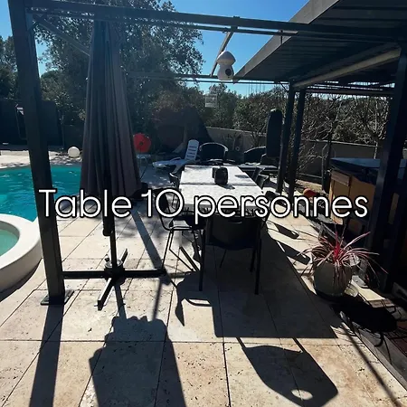 La yourte de Nîmes, sauna, spa , jacuzzi piscine et aire de jeux privatif Maison d'hôtes 3*